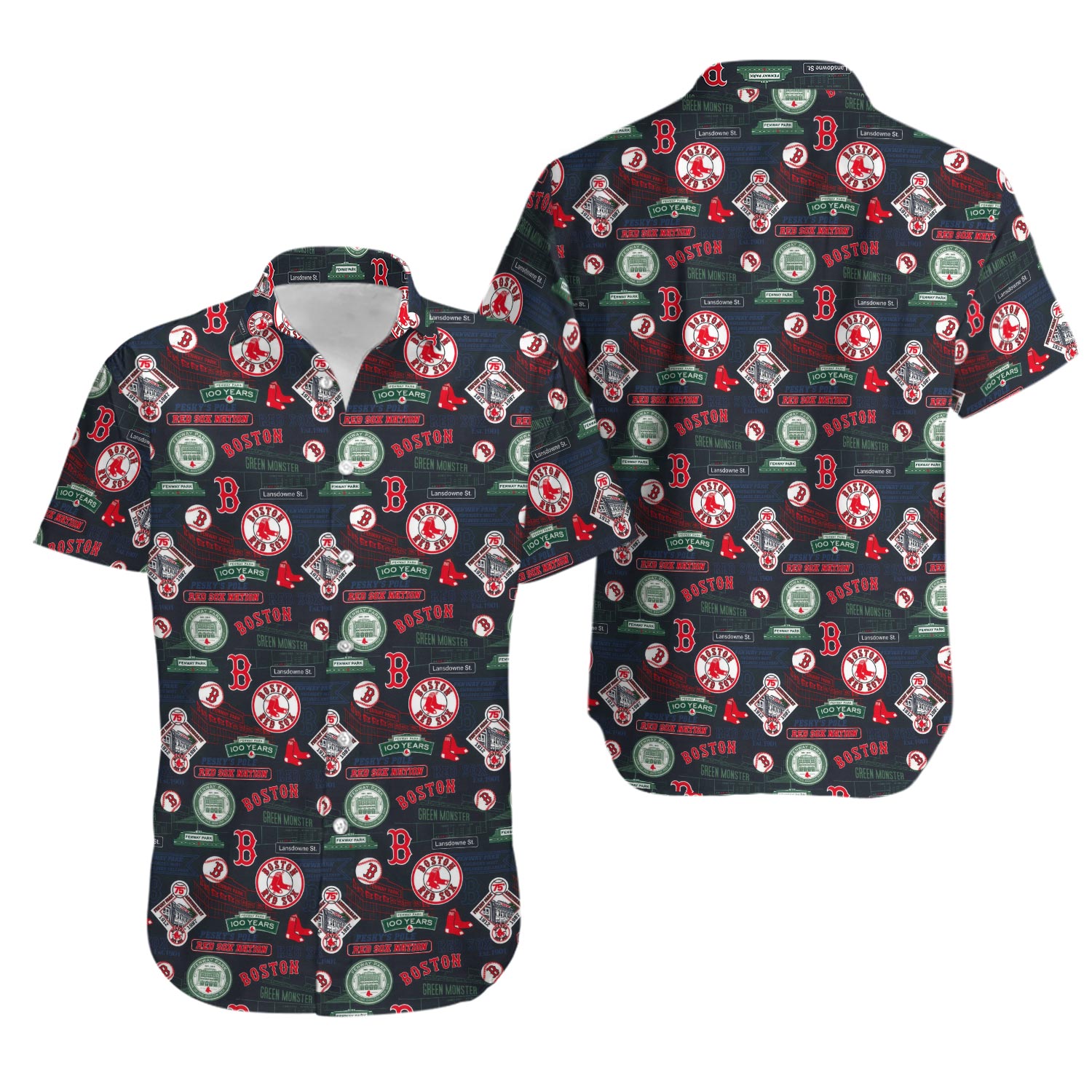 Boston RS Fenway Park Stadium Hawaiian Shirt, Gift for Fan