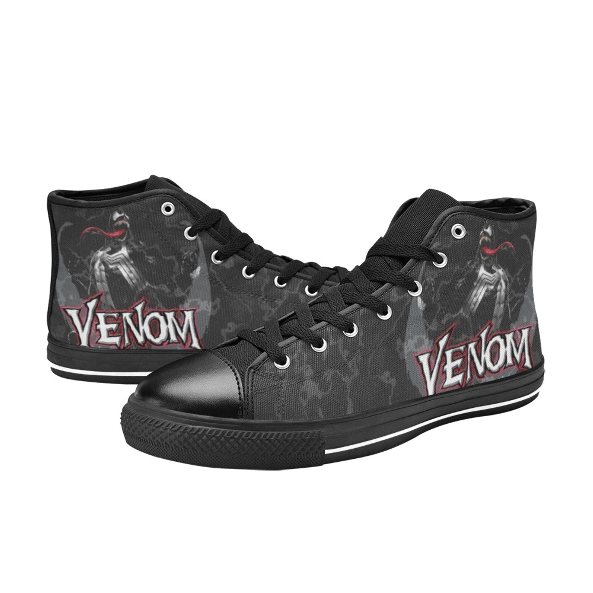 Venom High Top Sneakers, Unisex High Top Canvas Shoes