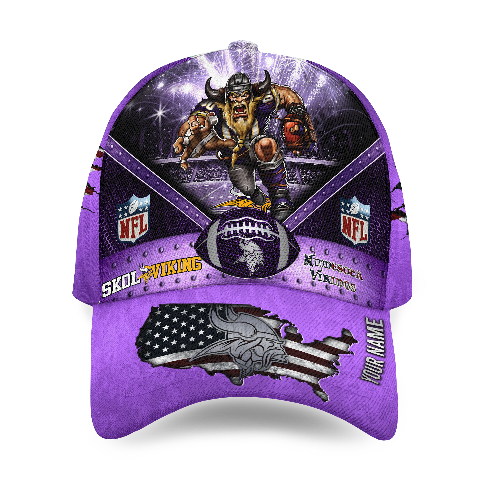 Personalized Minnesotas Team Vikings 4th Of July Baseball Cap Gifts For Friend