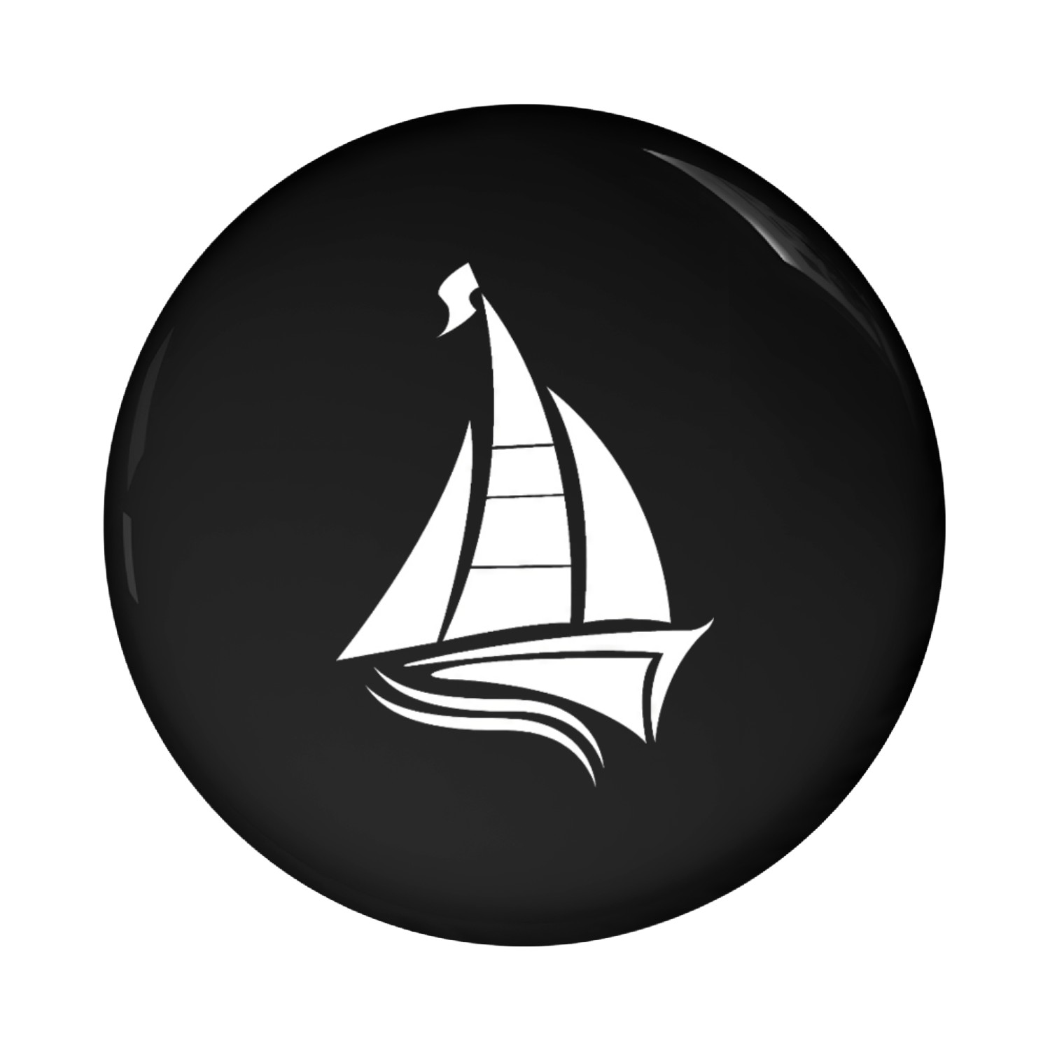 Sailing Sailboat Sailor Silhouette Minimalist Pin Buttons