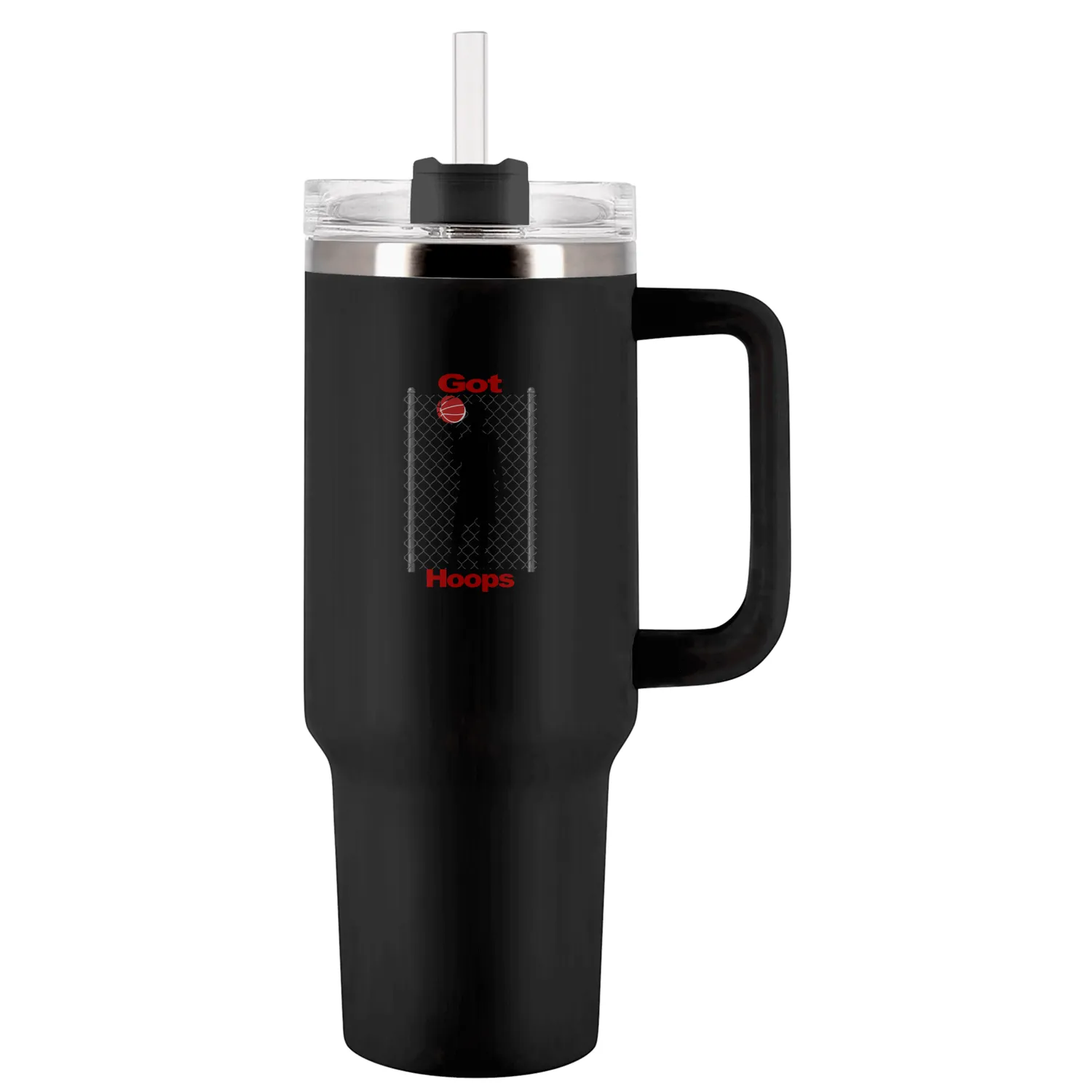 GOT HOOPS? Tumblers 40 Oz With Handle