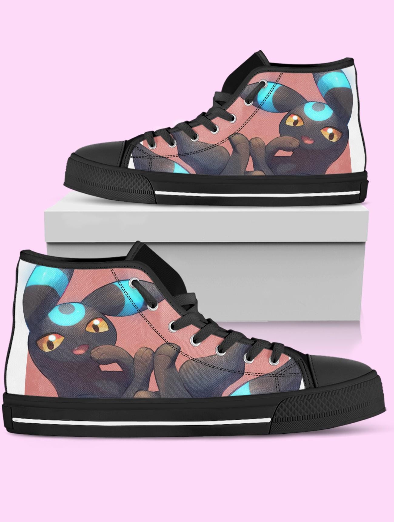PKM High Top Shoes, Umbreon Anime Sneakers for Women, Men