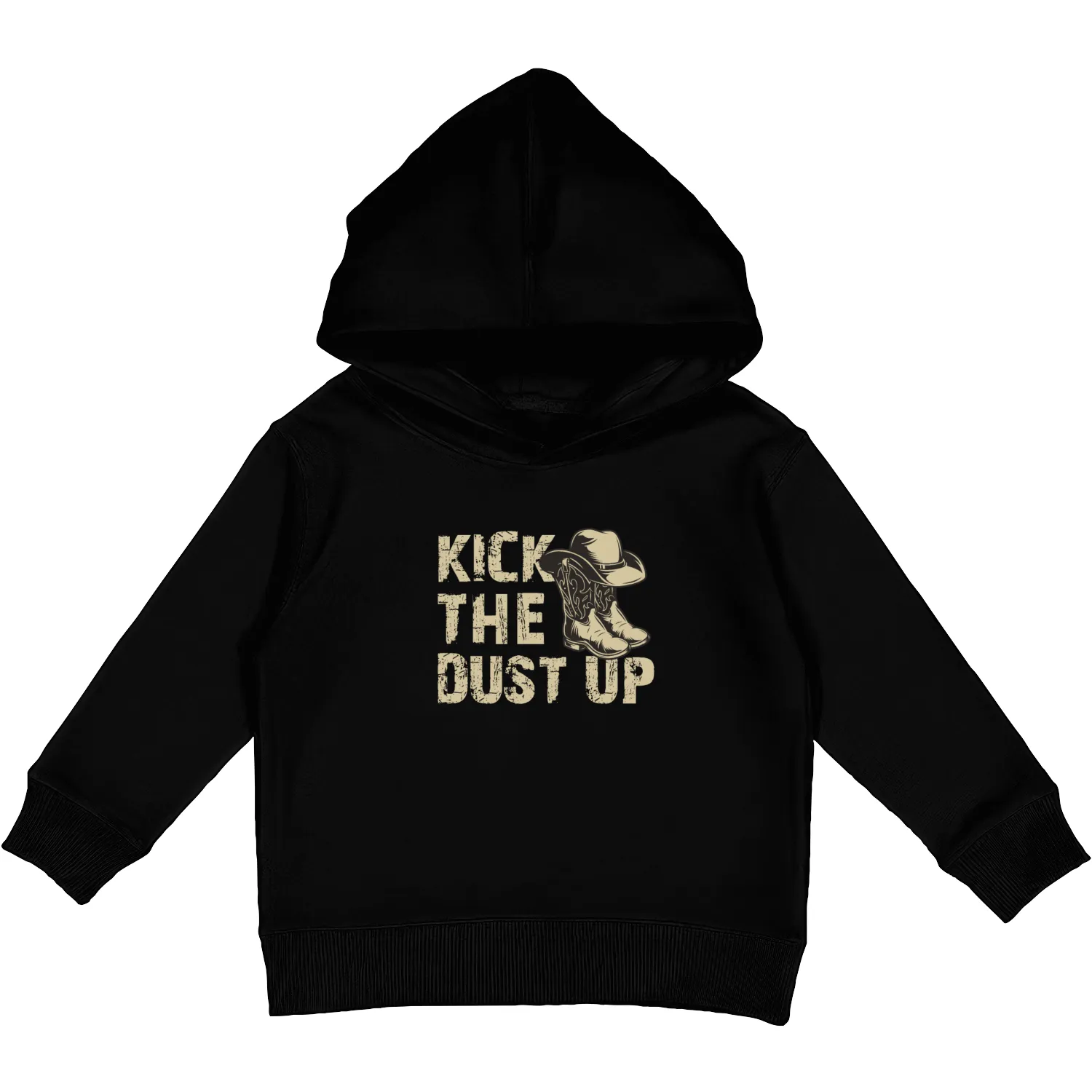 Kick The Dust Up - Western Country Music Cowboy Co Kids Pullover Hoodies
