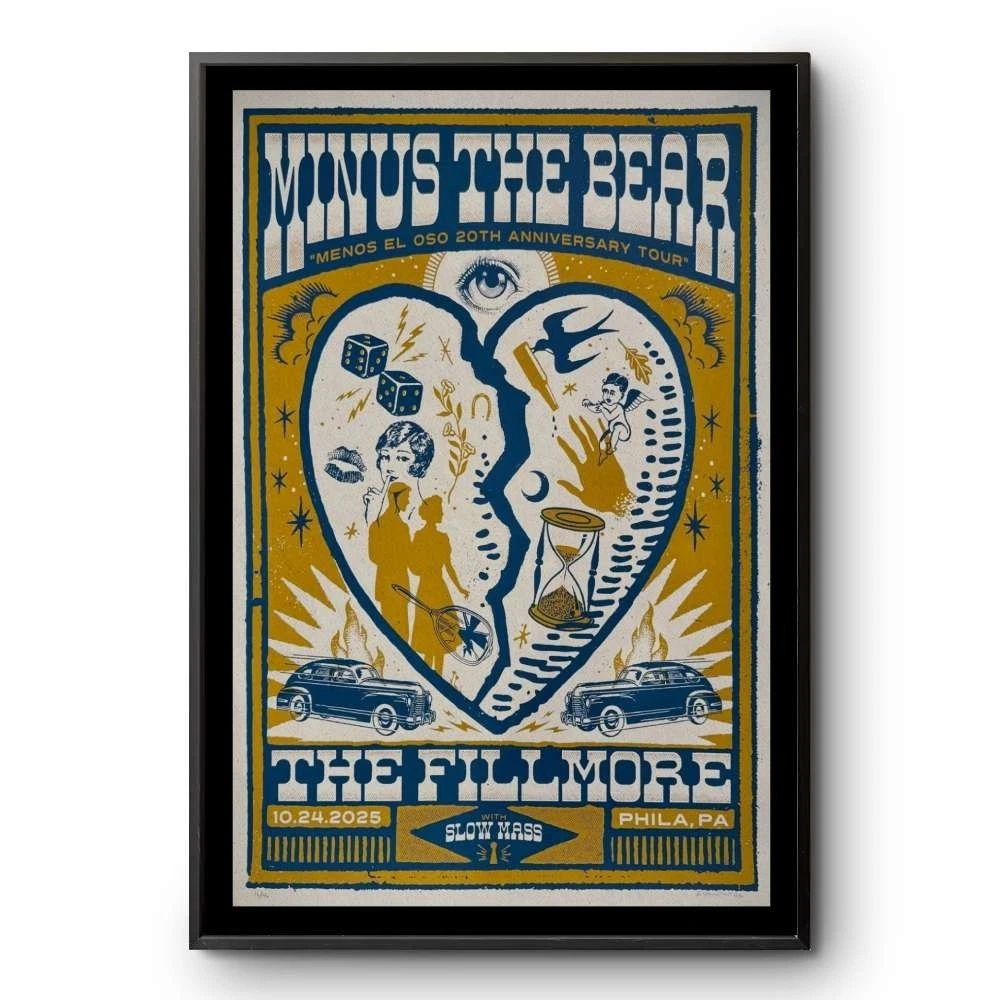 Minus The Bear Fillmore 2025 Poster - Philadelphia Tour Limited Edition