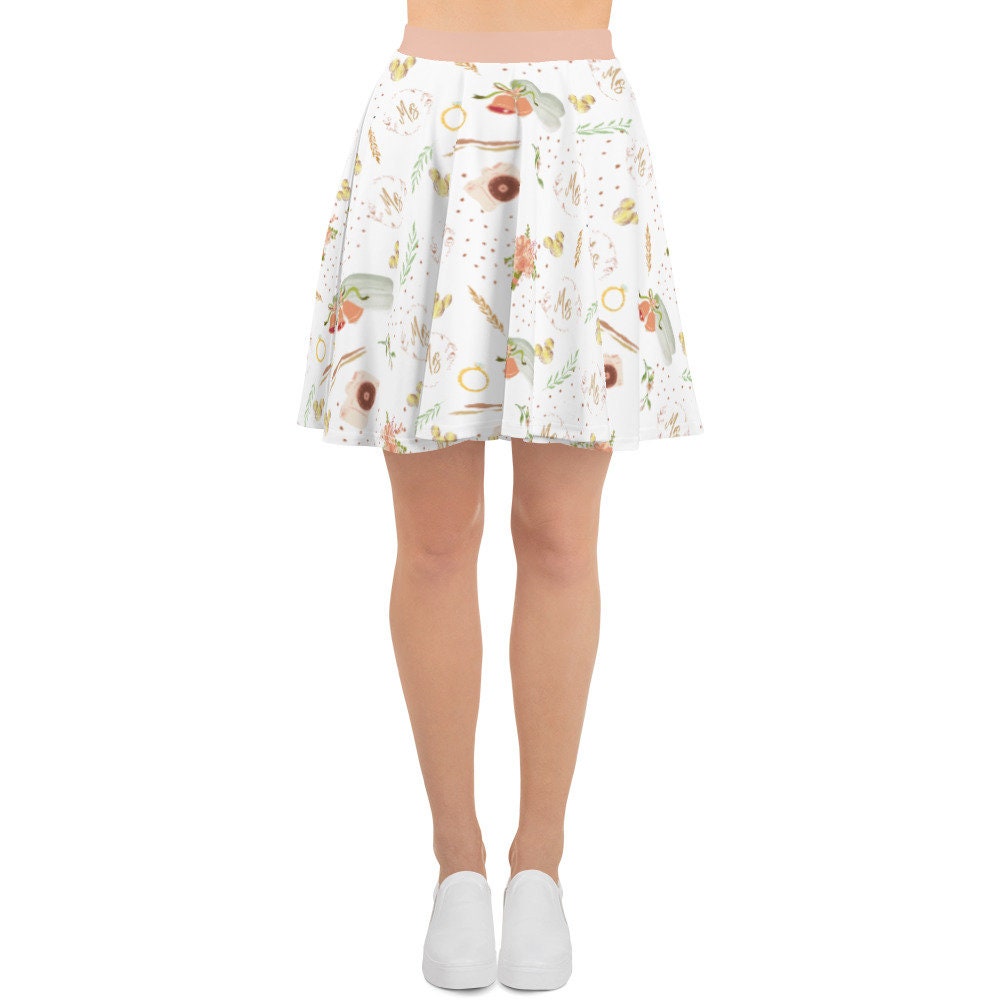 Mrs Boho Bride Honeymoon Skater Skirt Wedding outfit Honeymoon Skirt
