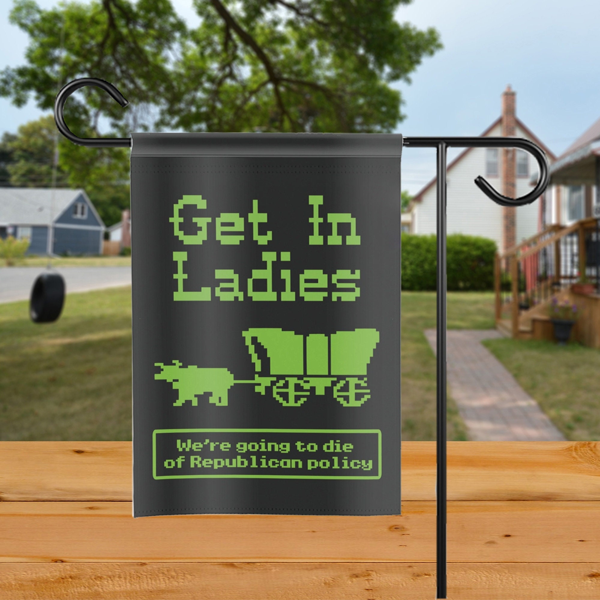 Kamala Harris For President Garden Flag, Anti-Trumpism Garden Sign