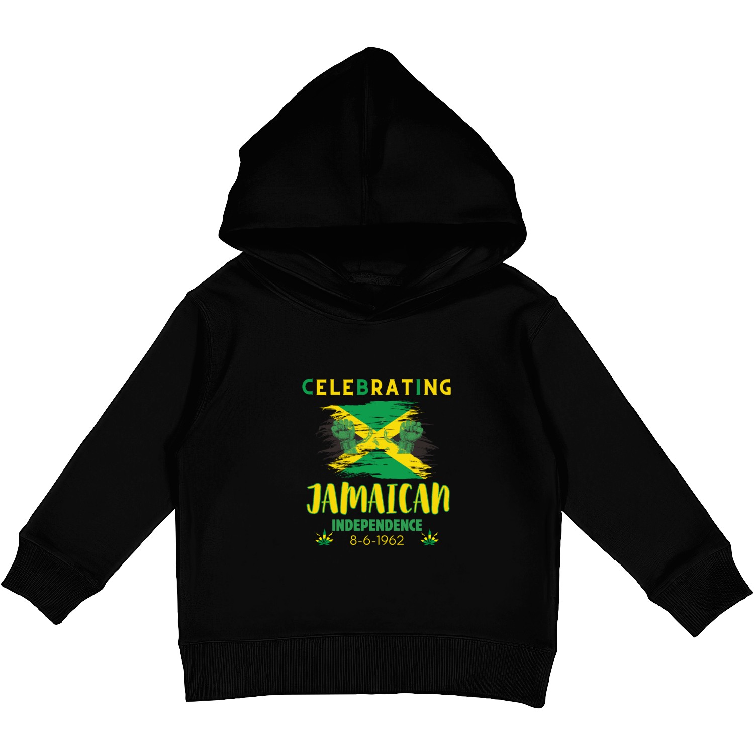 Celebrating Jamaica Independence 8-6-1962 Kids Pullover Hoodies