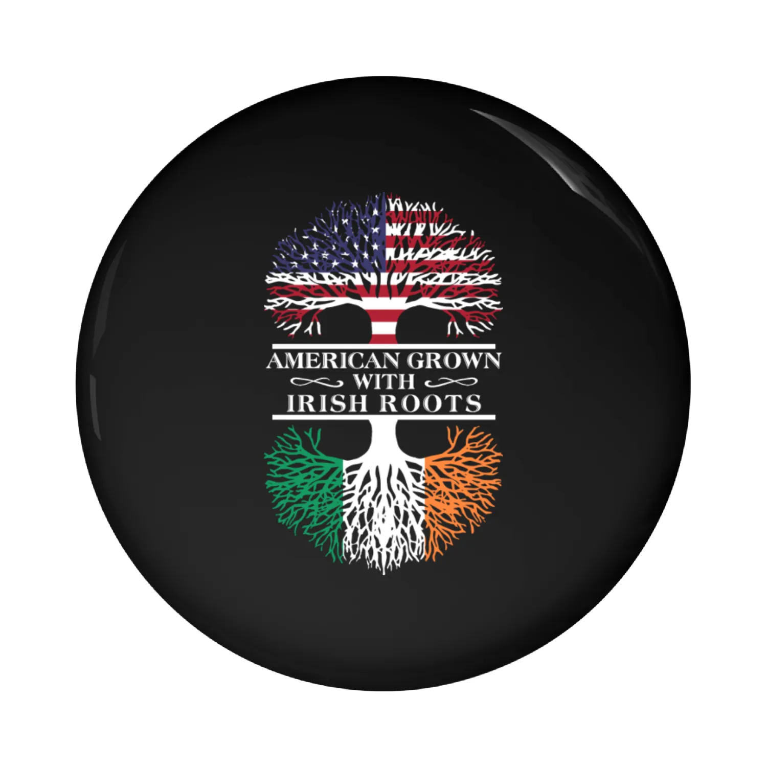 American with Irish roots Pin Buttons
