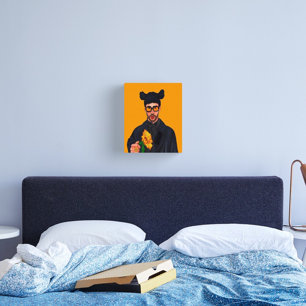 Bad Bunny Fanart Canvas - Bad Bunny merch