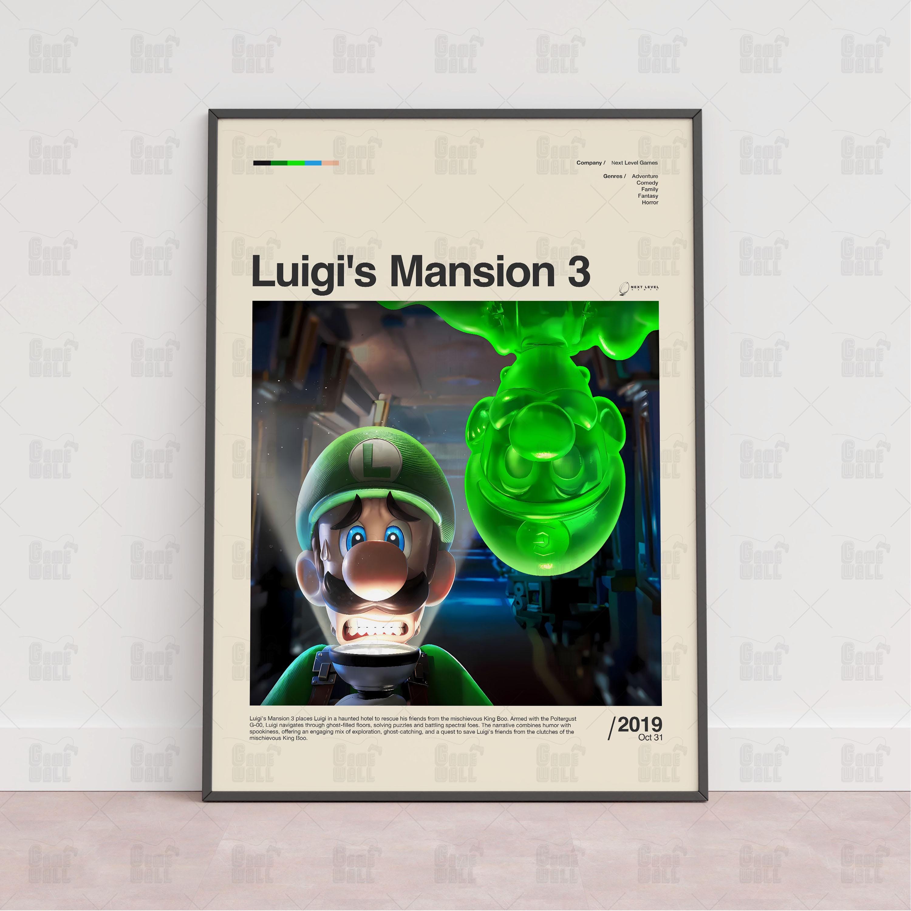 Luigi's Mansion 3 Poster, Gaming Room Poster, Game Gift, Video Games Poster