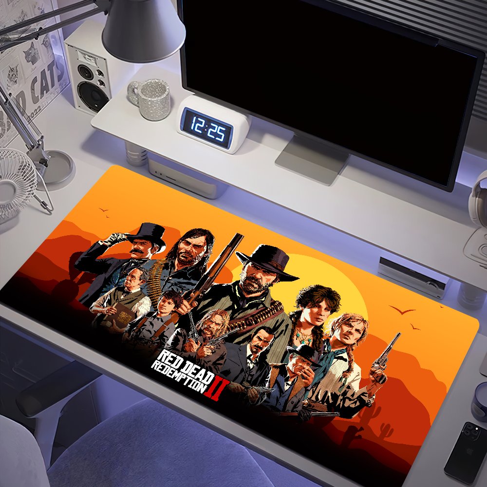 R-Red Dead Redemption 2 Mouse Pad Anti-fray Home Custom Ergonomic Office Rubber Large Desk Mat Keyboard PC Non-slip
