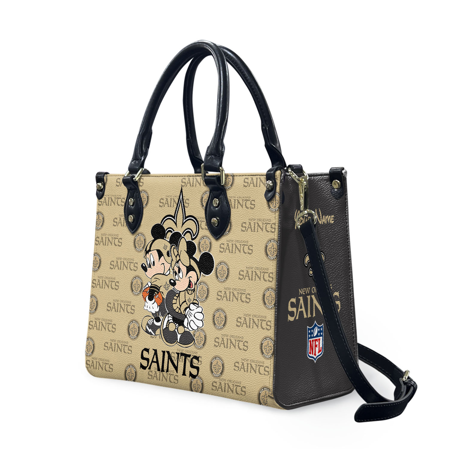 New Orleans Football Team Saintss Leather Handbag Lovers Gift