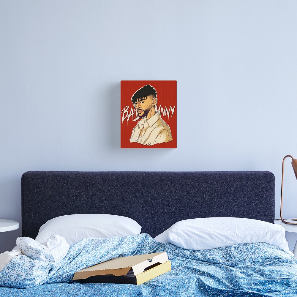 Bad Bunny Fanart Canvas - Bad Bunny merch