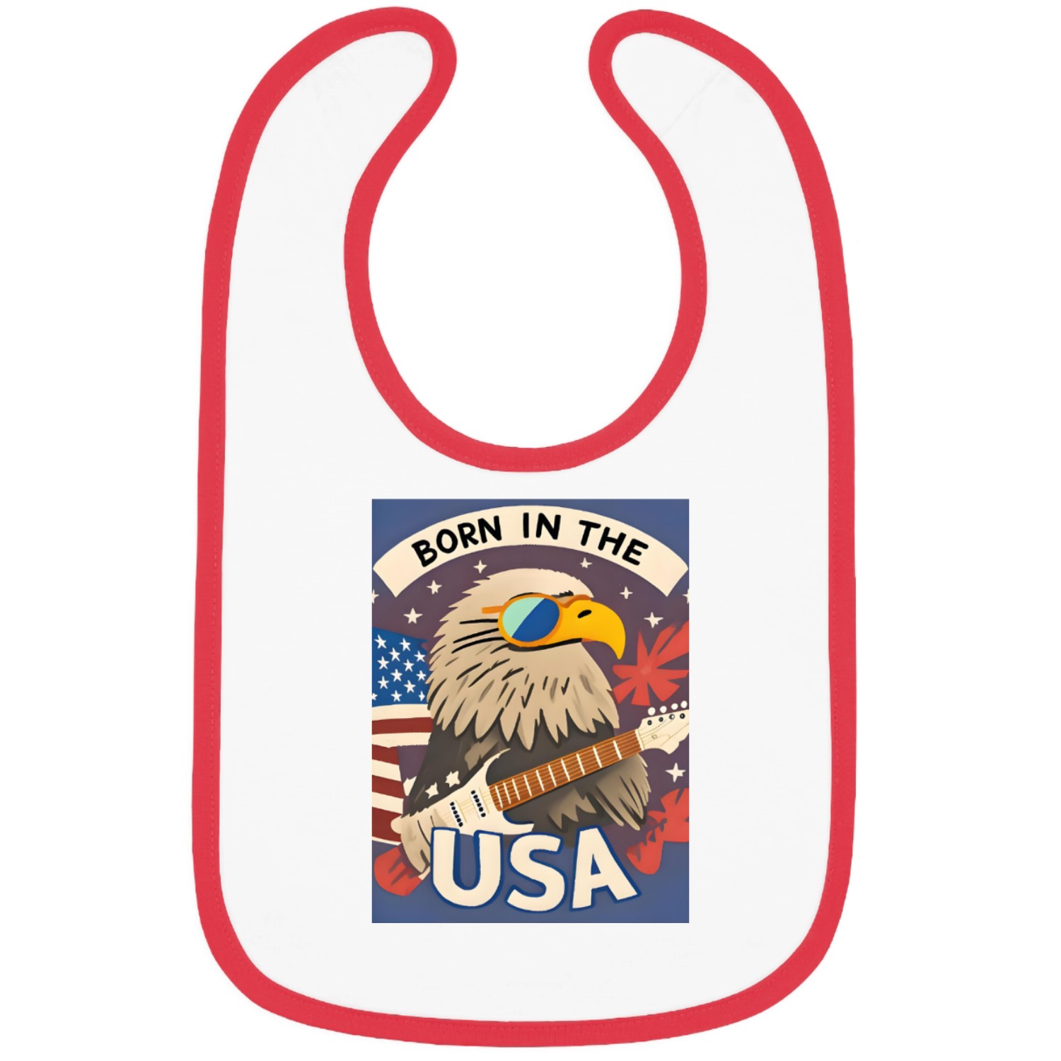 Born in the USA Bald Eagle Rock Guitar Bibs
