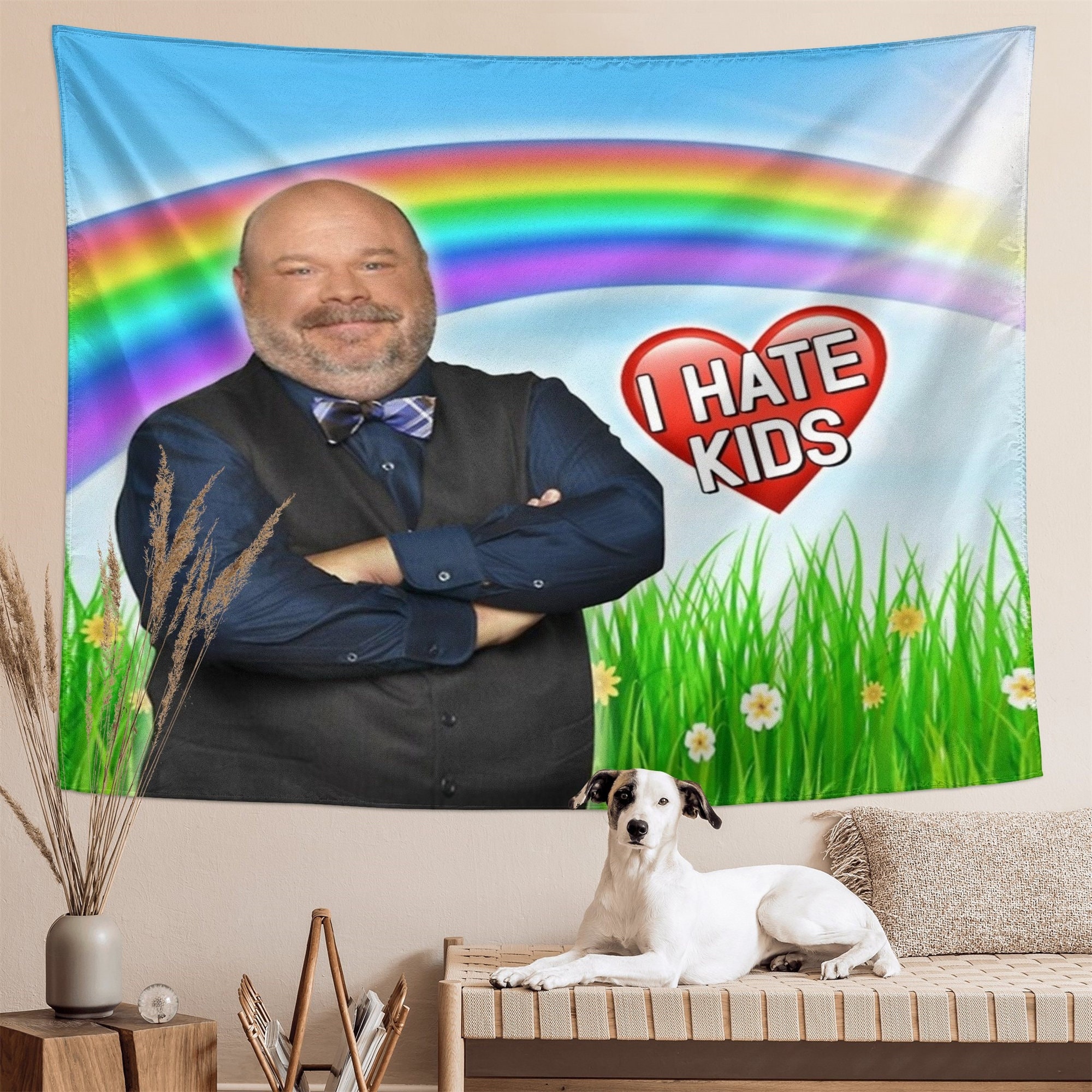 Funny Tapestry I Eat Kids Tapestries, Meme Wall Hanging Aesthetic Art Tapestry