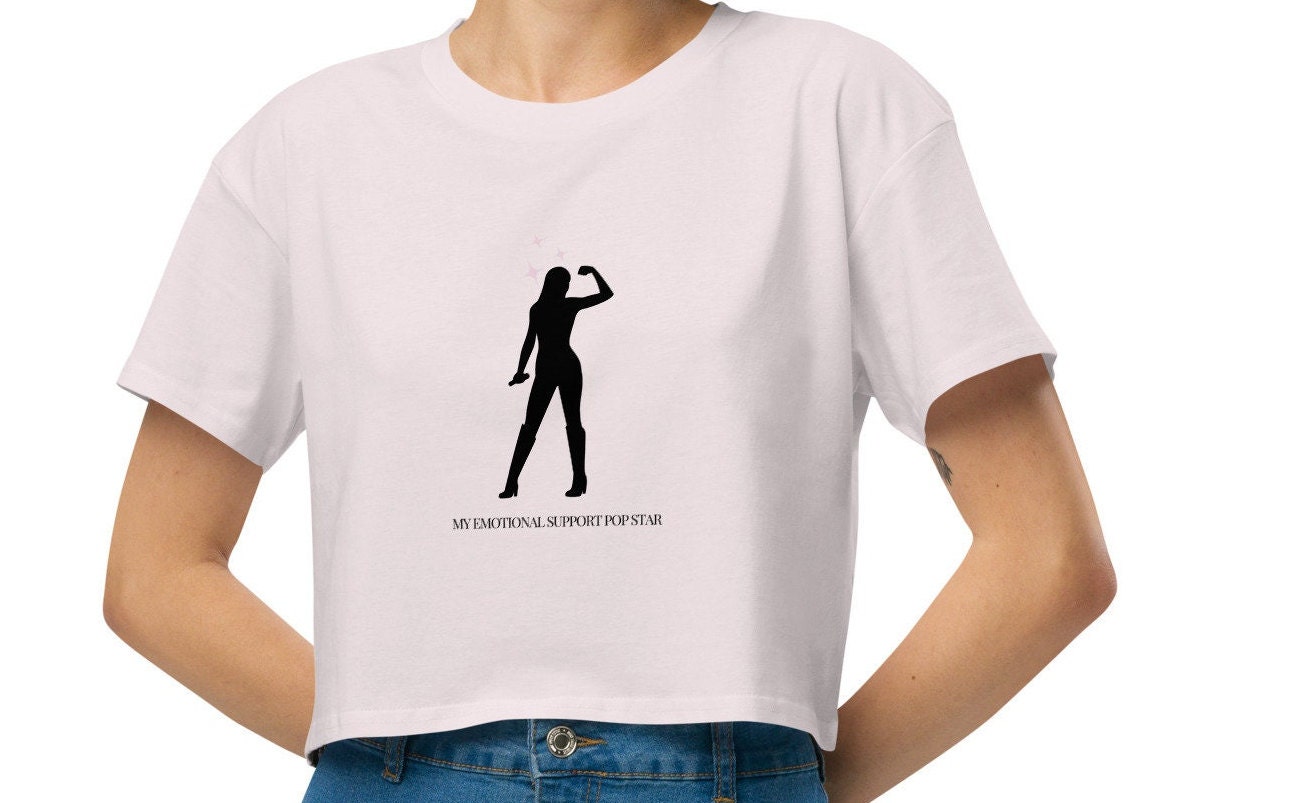 My Emotional Support Pop Star Womens Crop Top