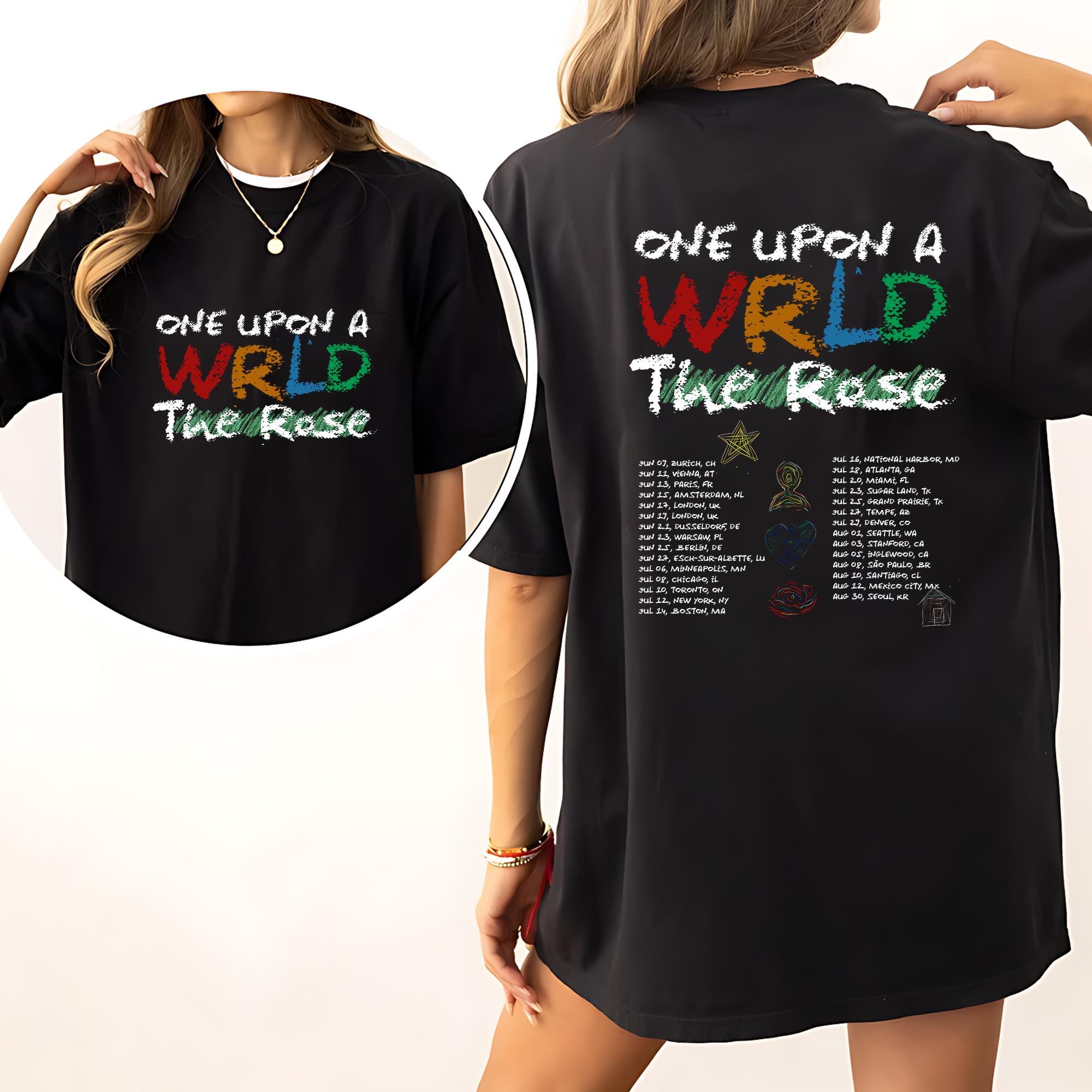 The Rose WRLD Tour 2025 Double Sided T-Shirt
