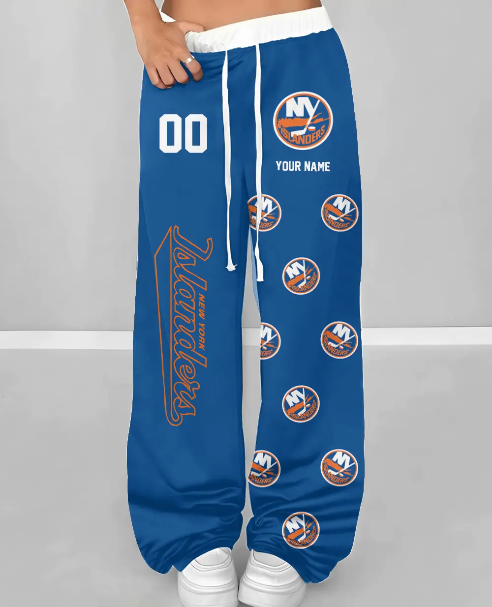 New York Islanders NHL Personalized Wide Leg Lounge Pants