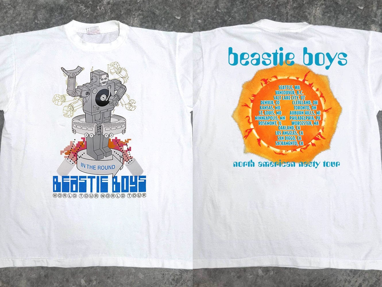1998 Beastie Boys In The Round World Tour Double Sided T-Shirt