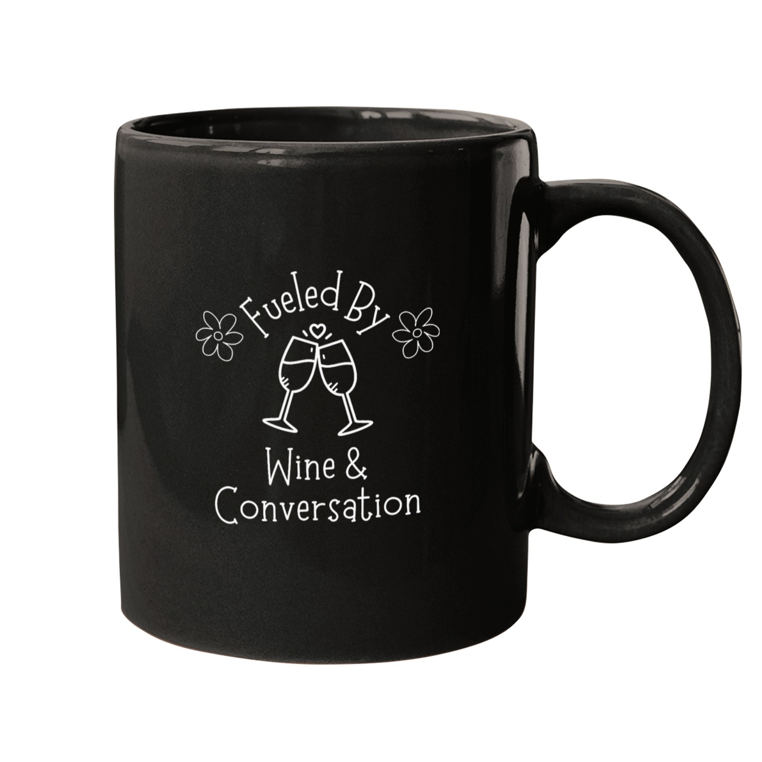 Wines Fun Fueled by Wines and Conversation Fun Minimal Design Mugs
