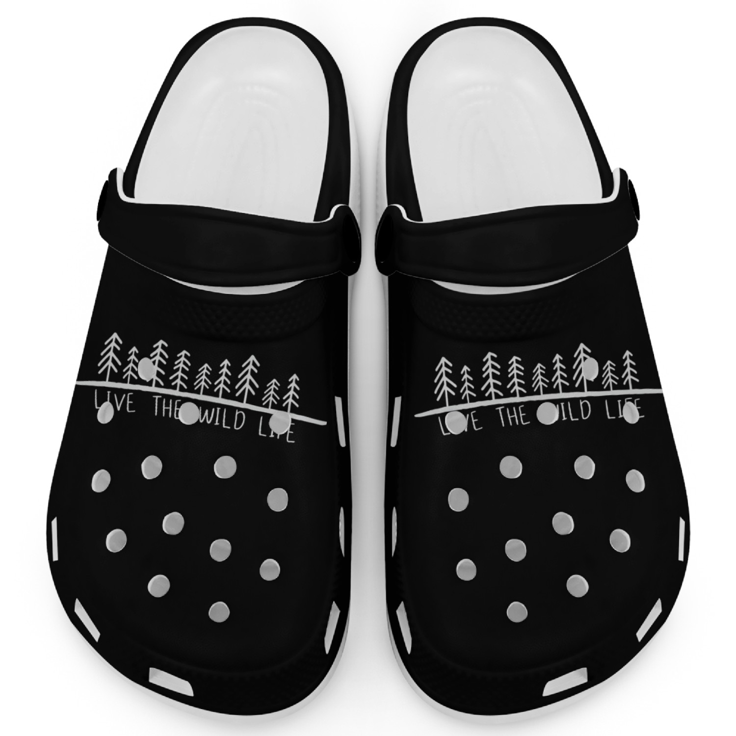 Live The Wild Life Adventure Lover Clogs