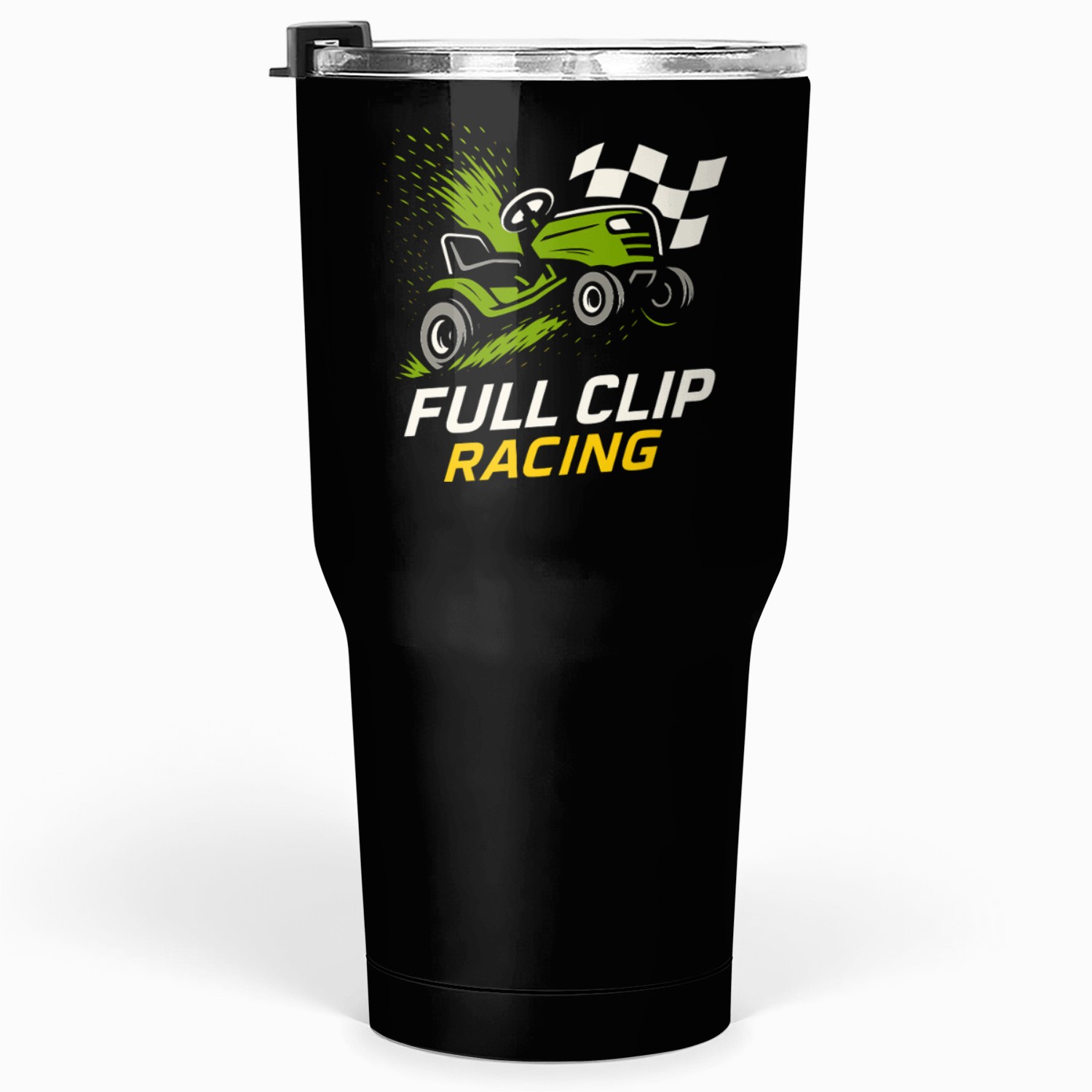 Lawn Mower Racing Gardener Racing Lawnmower Tumblers 30 Oz