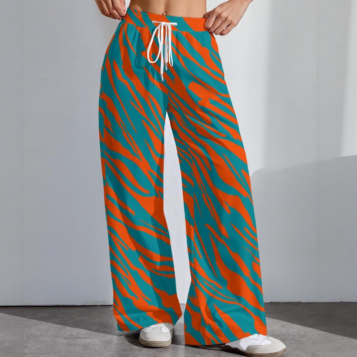 Miami Football Stretch Pants, Women's Game Day Leggings, Tailgate Outfit, Cute Football Trousers