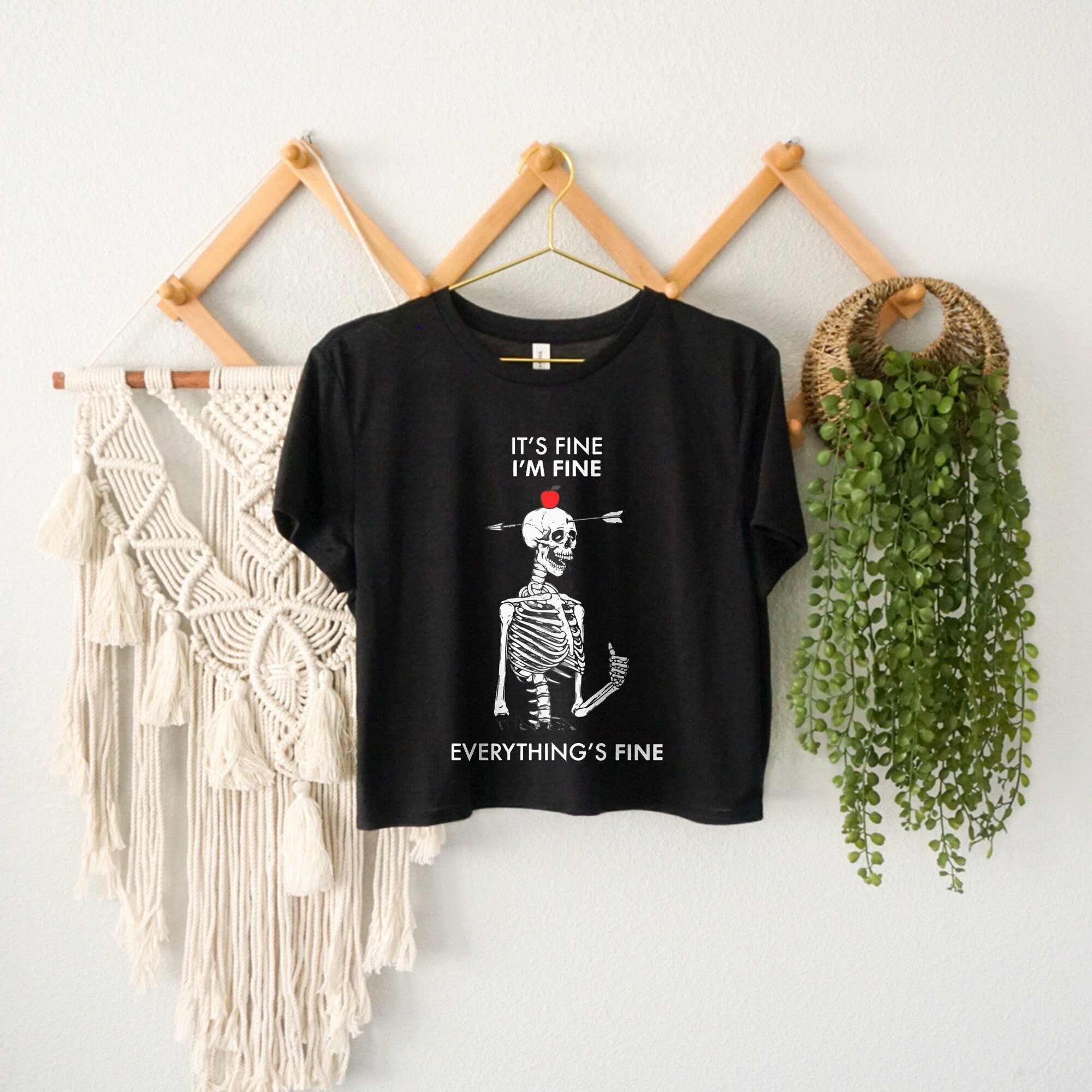 Women's Skeleton Crop Top Halloween Spooky Party Costume