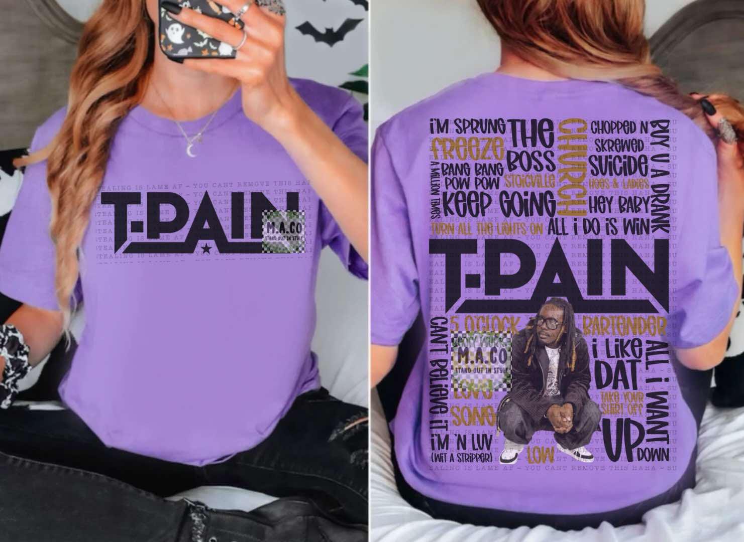 tpain shirt tpain song title tshirt t-pain merch