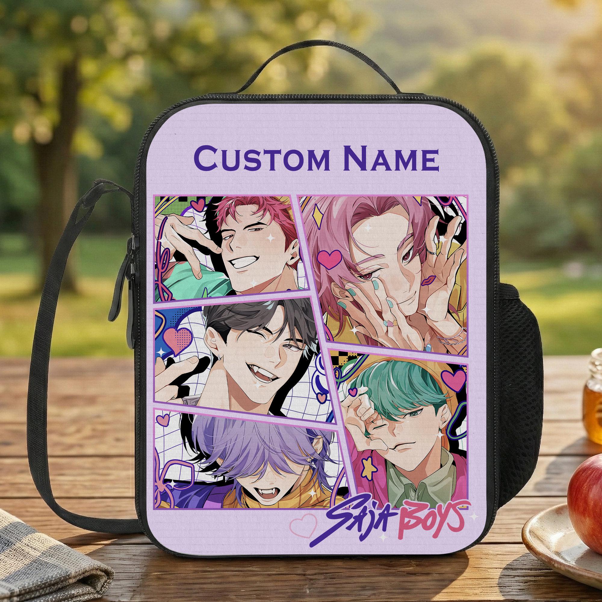 Custom Saja Boys Lunch Bag, Personalized Kpop Demon Hunters Lunch Box for School or Work, Picnic Lunch Bag
