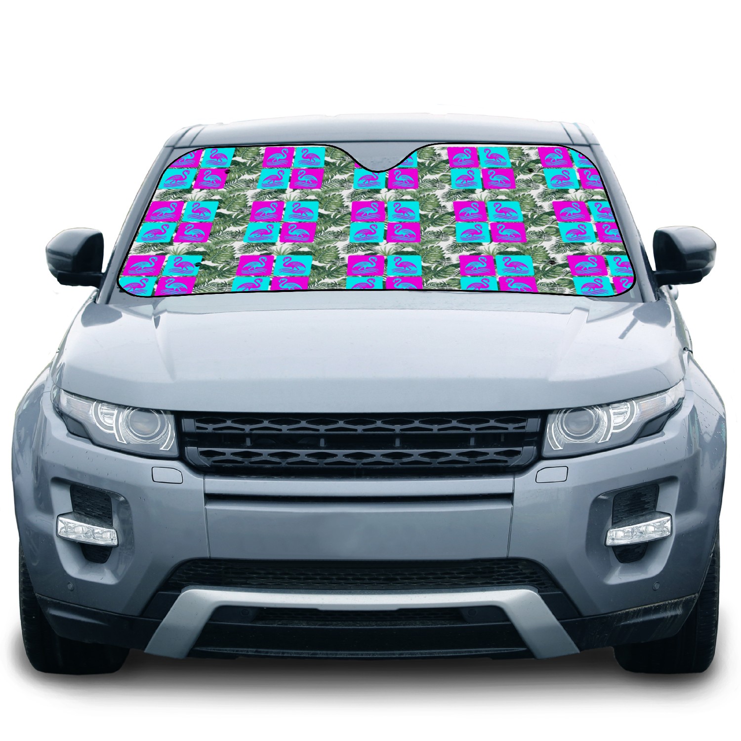 Flamingo Waves Pop Art Car Sun Shades