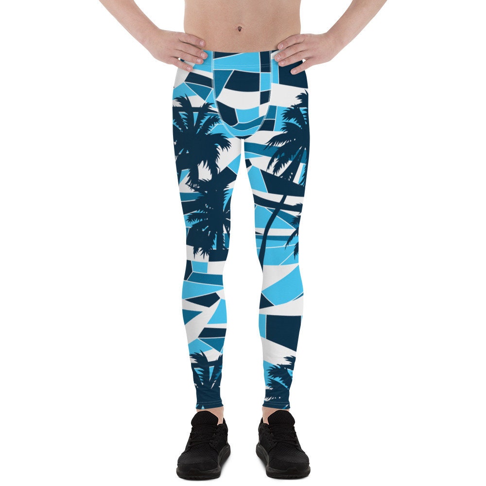 Mens Leggings - Meggings - All Over Print Palm Tree Leggings