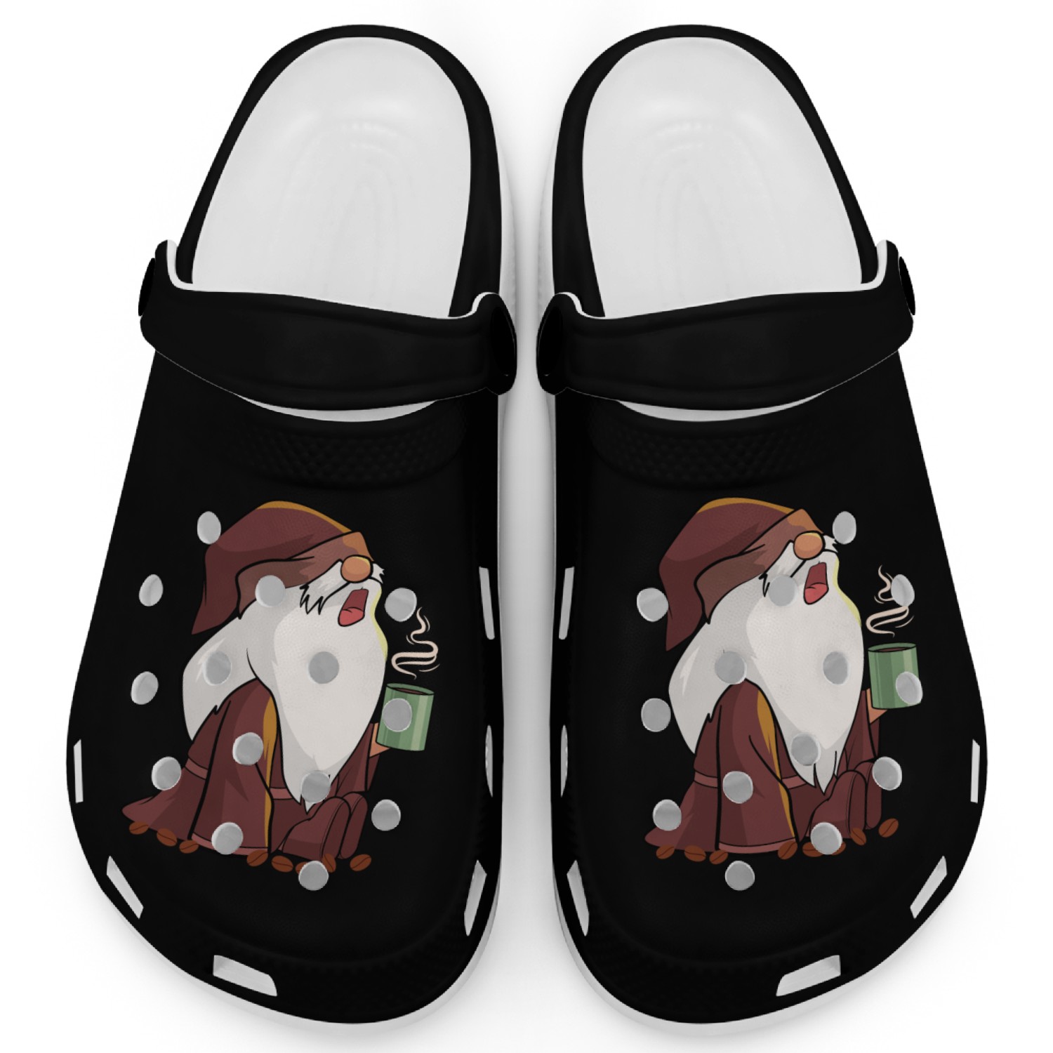 Tired Gnome Coffee Drinker Coffee Clogs