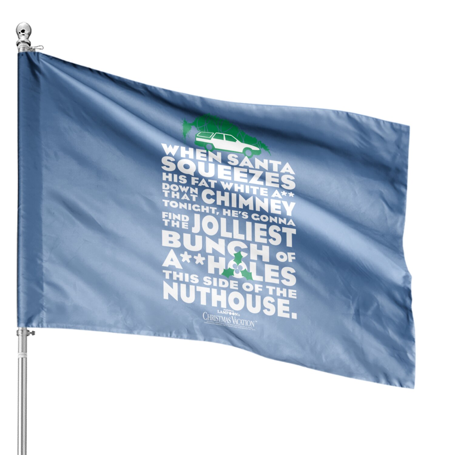 Christmas Vacation Jolliest Bunch House Flag
