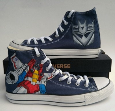 Transformers and Decepticon Custom Hand Painted Shoes