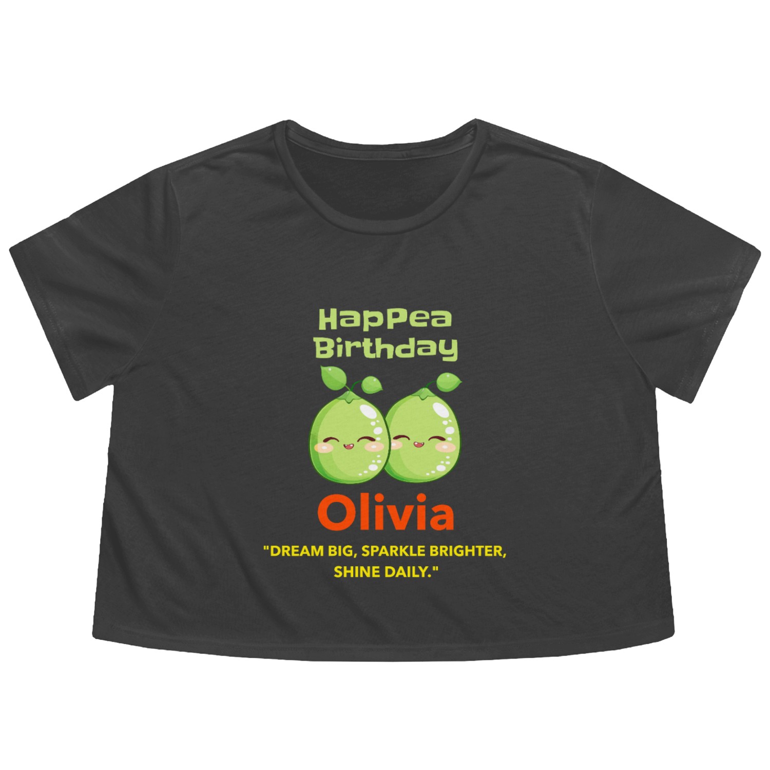 Victoria Birthday Flowy Cropped Tees - Motivational Flowy Cropped Tees