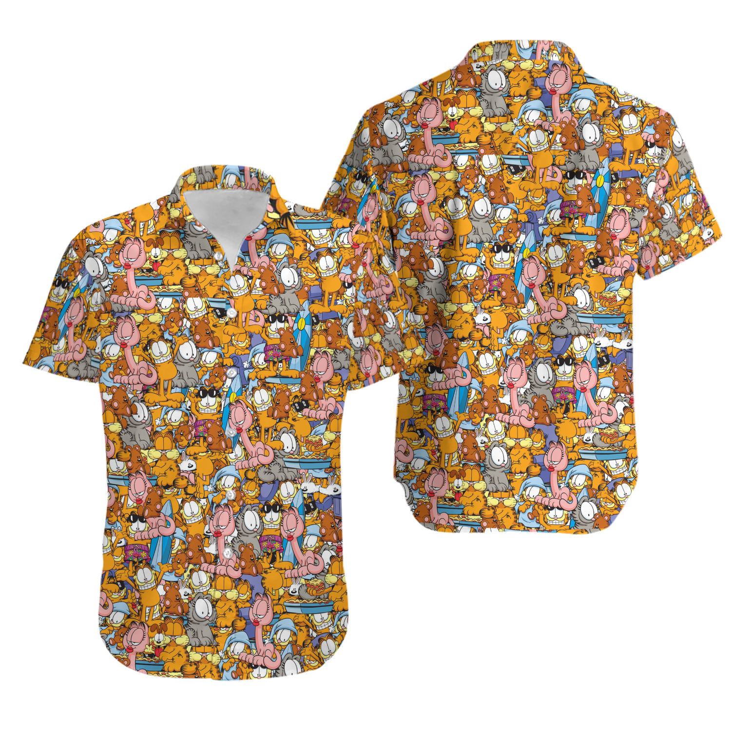 GARFIELD AND FRIENDS Patterns Hawaiian Shirt