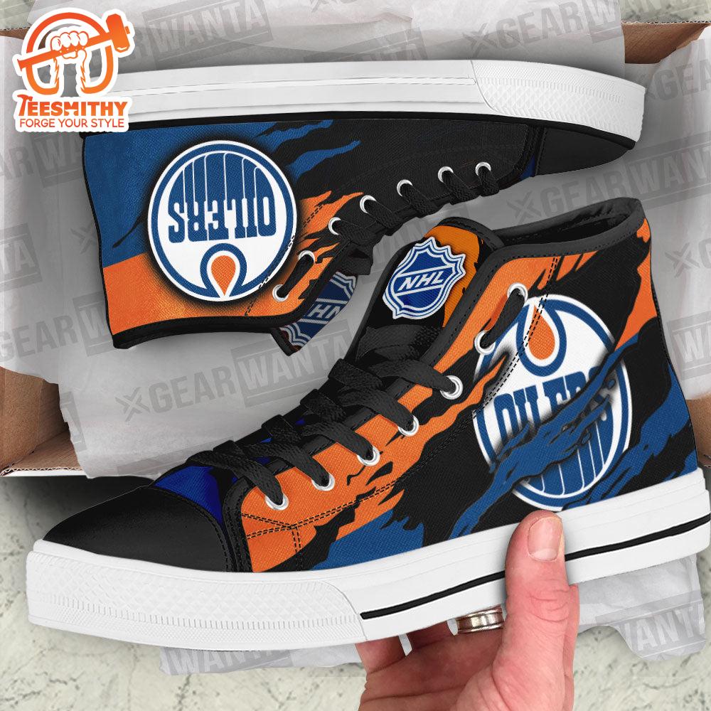 Edmonton Oilers High Top Shoes For Fans