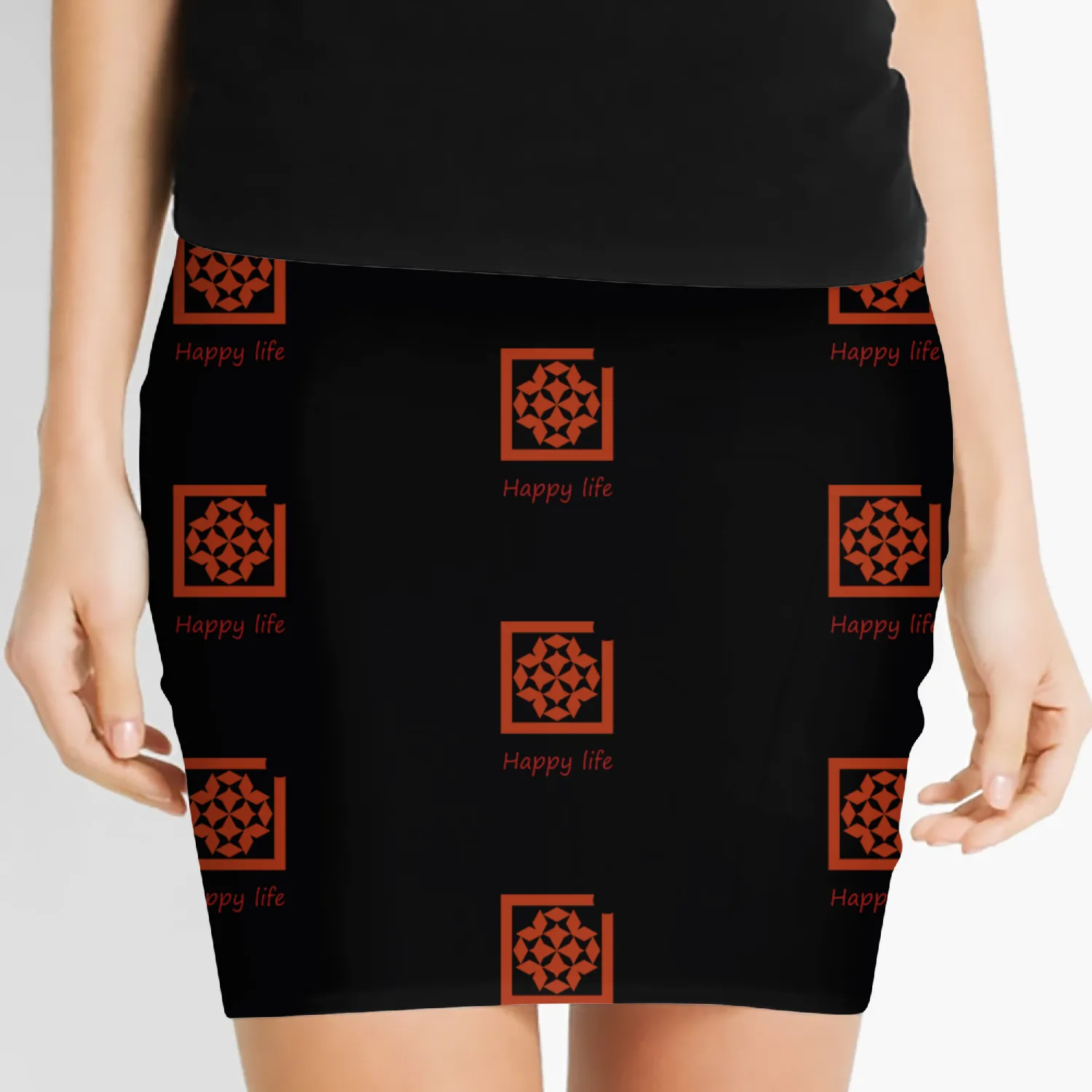 Happy life Winter design Women's Mini Skirts