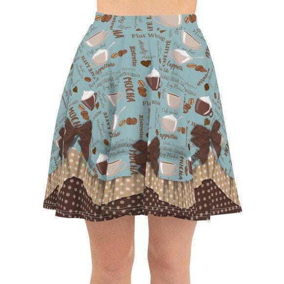 Coffee Lovers Vintage Skater Skirt