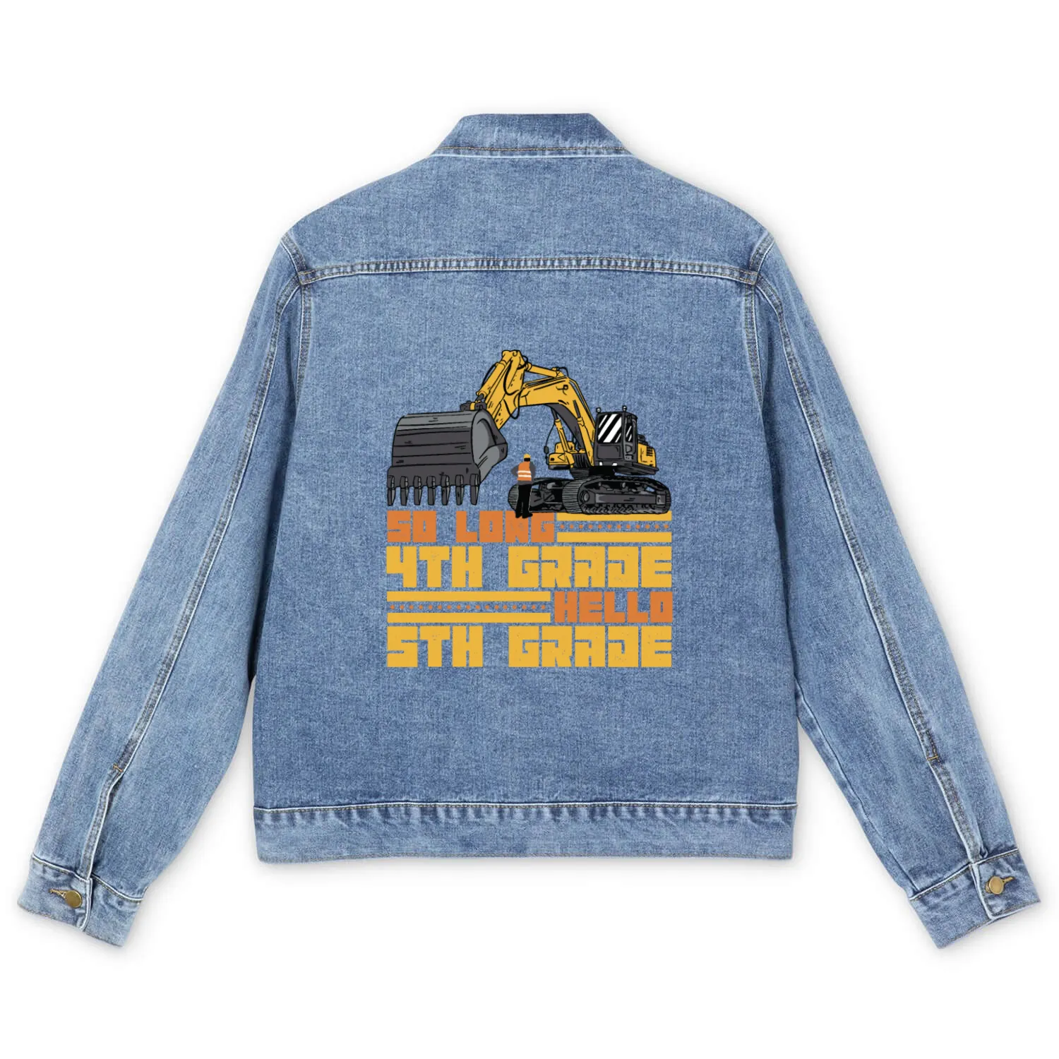 So Long 4th Grade Hello 5th Grade Student Boys Men's Denim Jackets