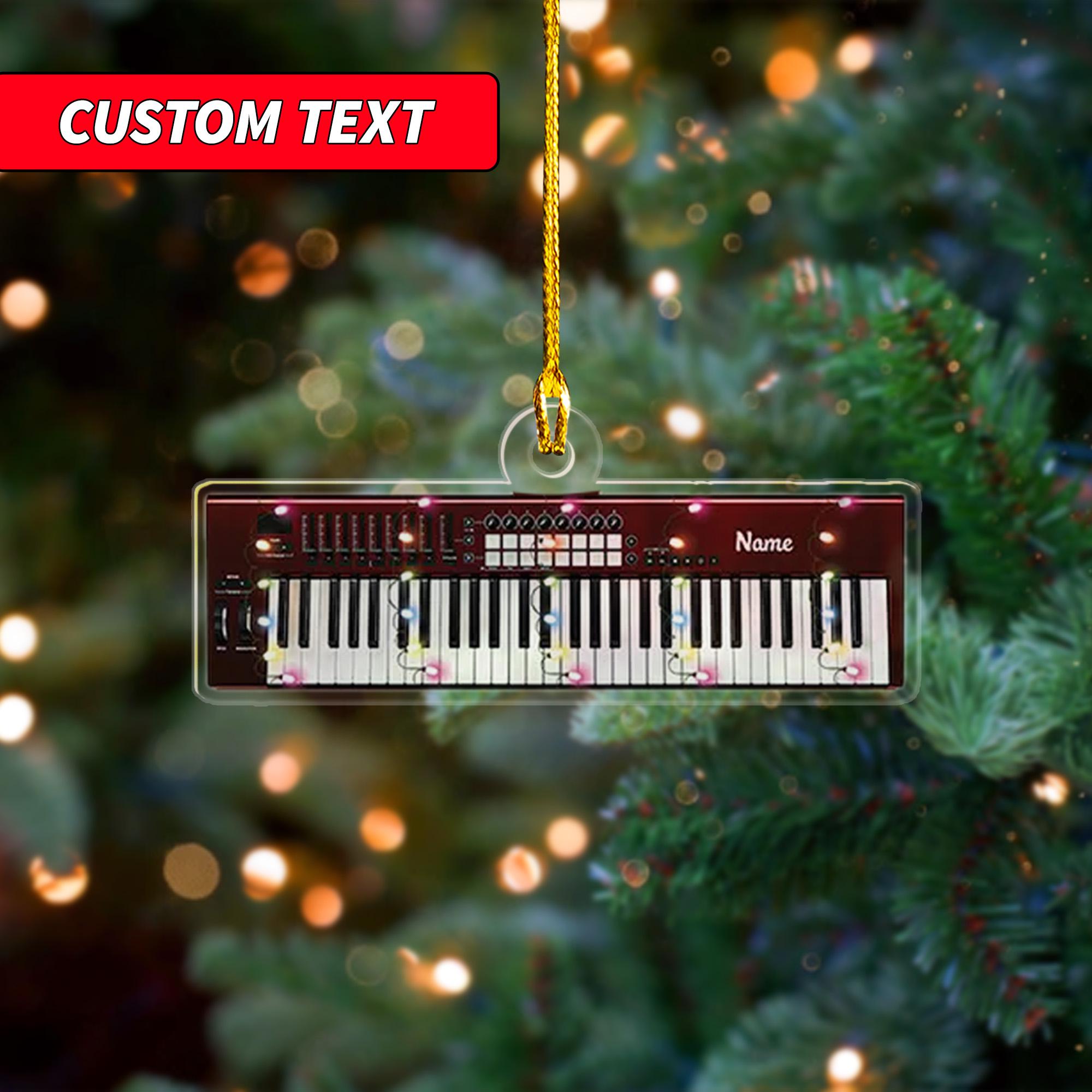 Personalized Piano Christmas Light Ornament 2D, Custom Christmas Ornament