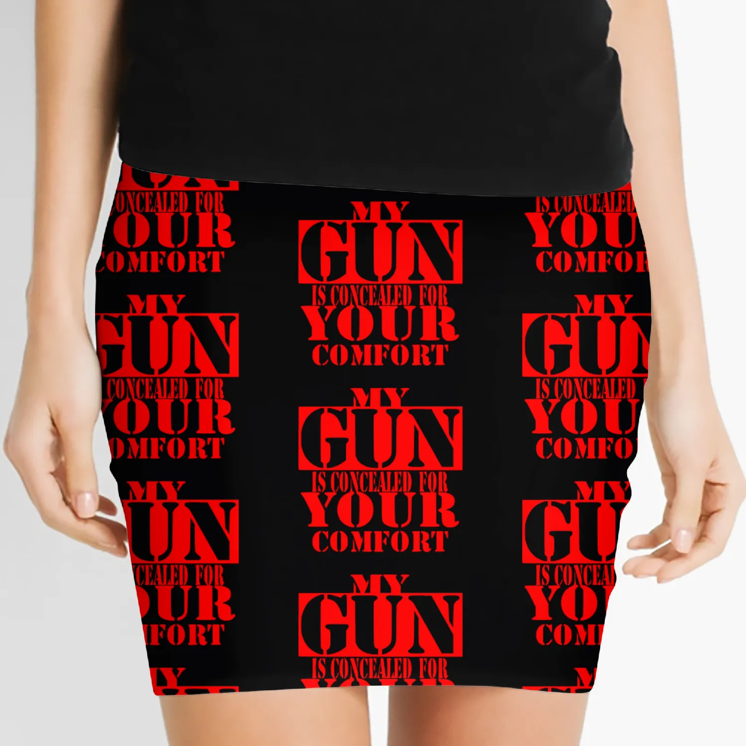 My Gun Is Concealed For Your Comfort © Women's Mini Skirts