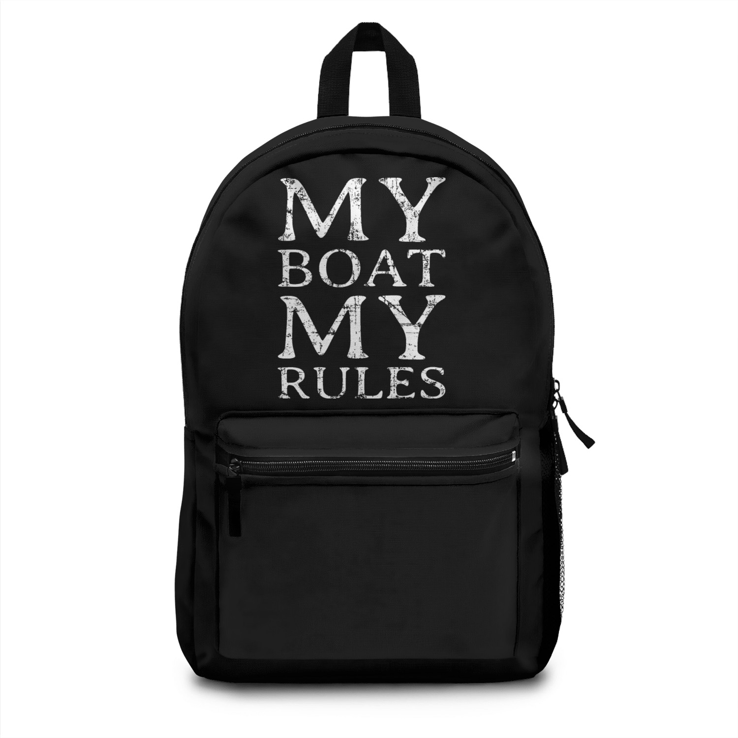 My Boat my Rules (Vintage White) Boating & Sailing Backpacks