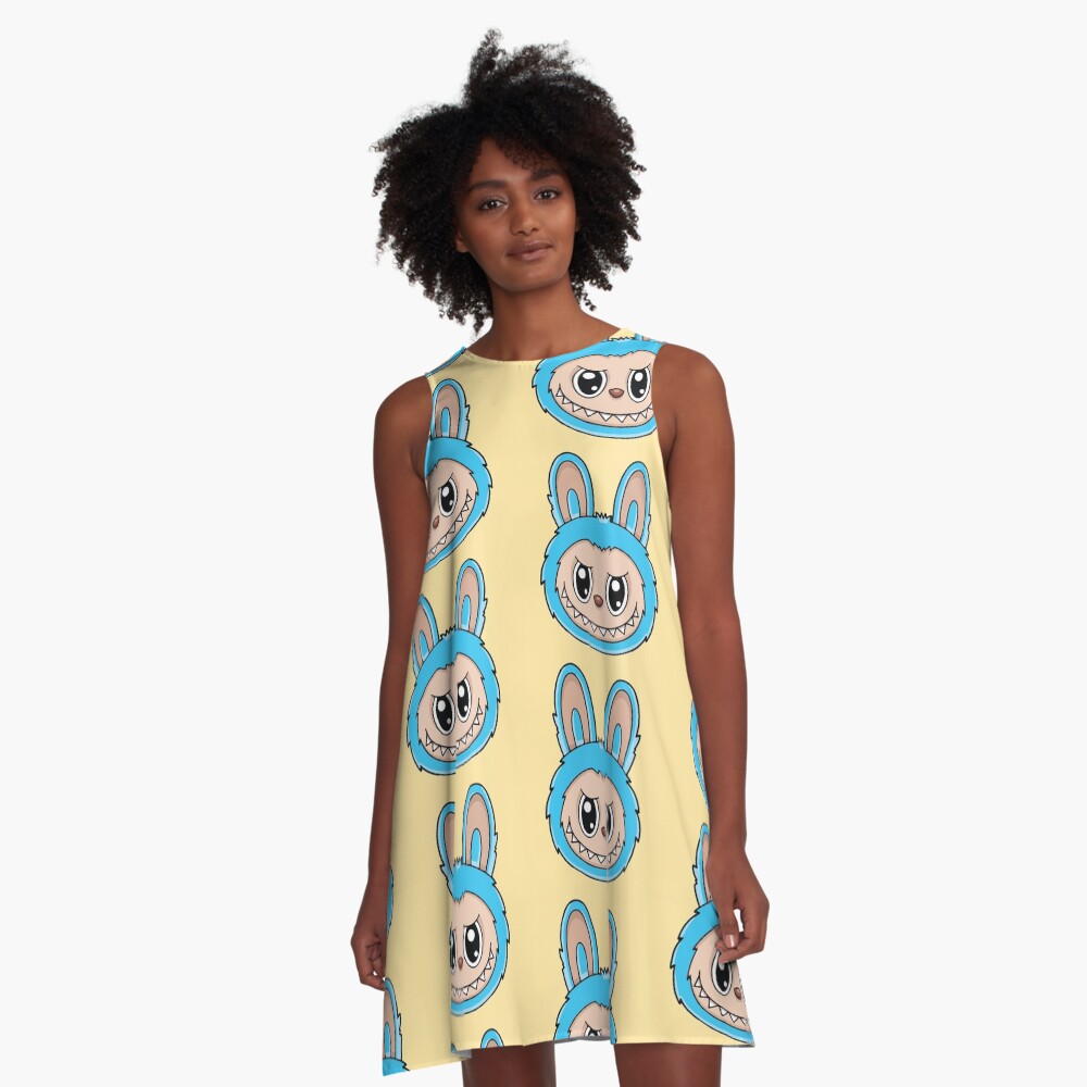 Cute Labubu A-Line Dress, Gift for Her