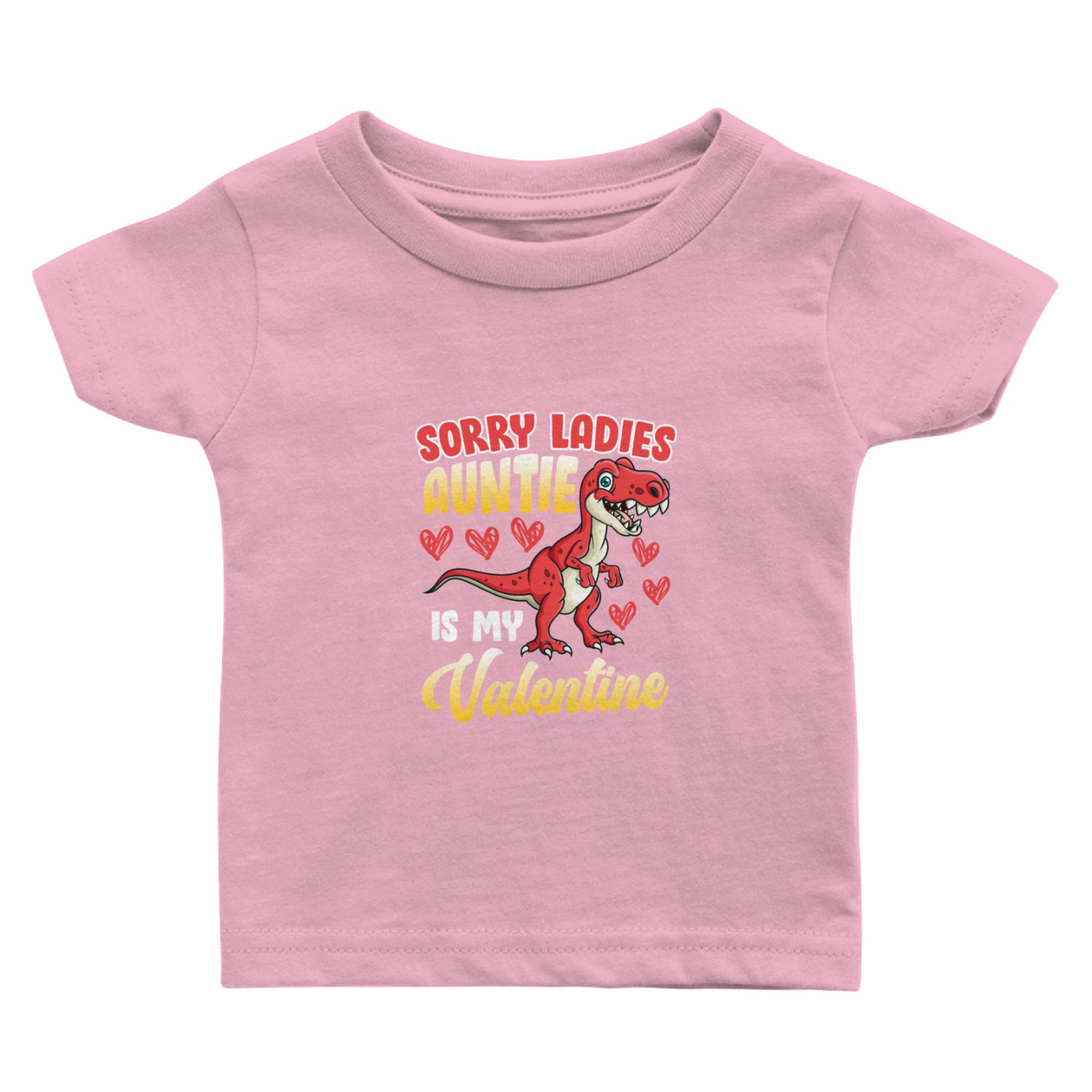 Auntie Saurus is my valentine Valentine's Day Baby T Shirts