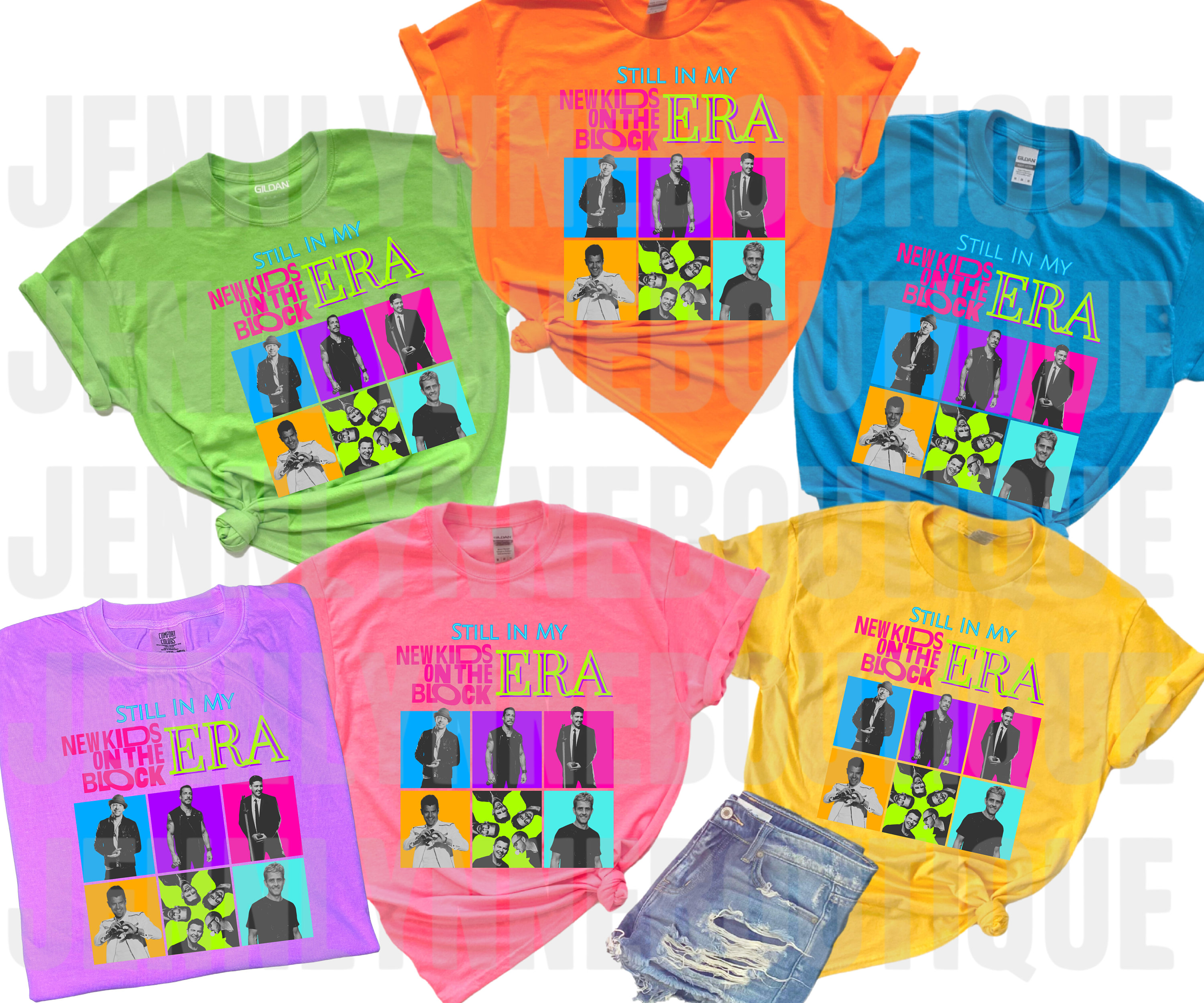 NKOT Block Neon Shirt, Still in my New Kids Era, Concert Music Shirts, 80's Tee, 90's Tees, Magic Summer 2024, Vintage, Old School