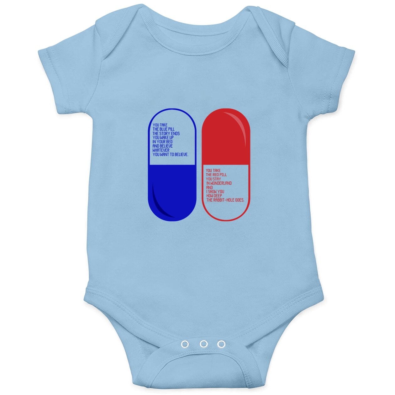 The Matrix Red Pill Or Blue Pill baby Bodysuit