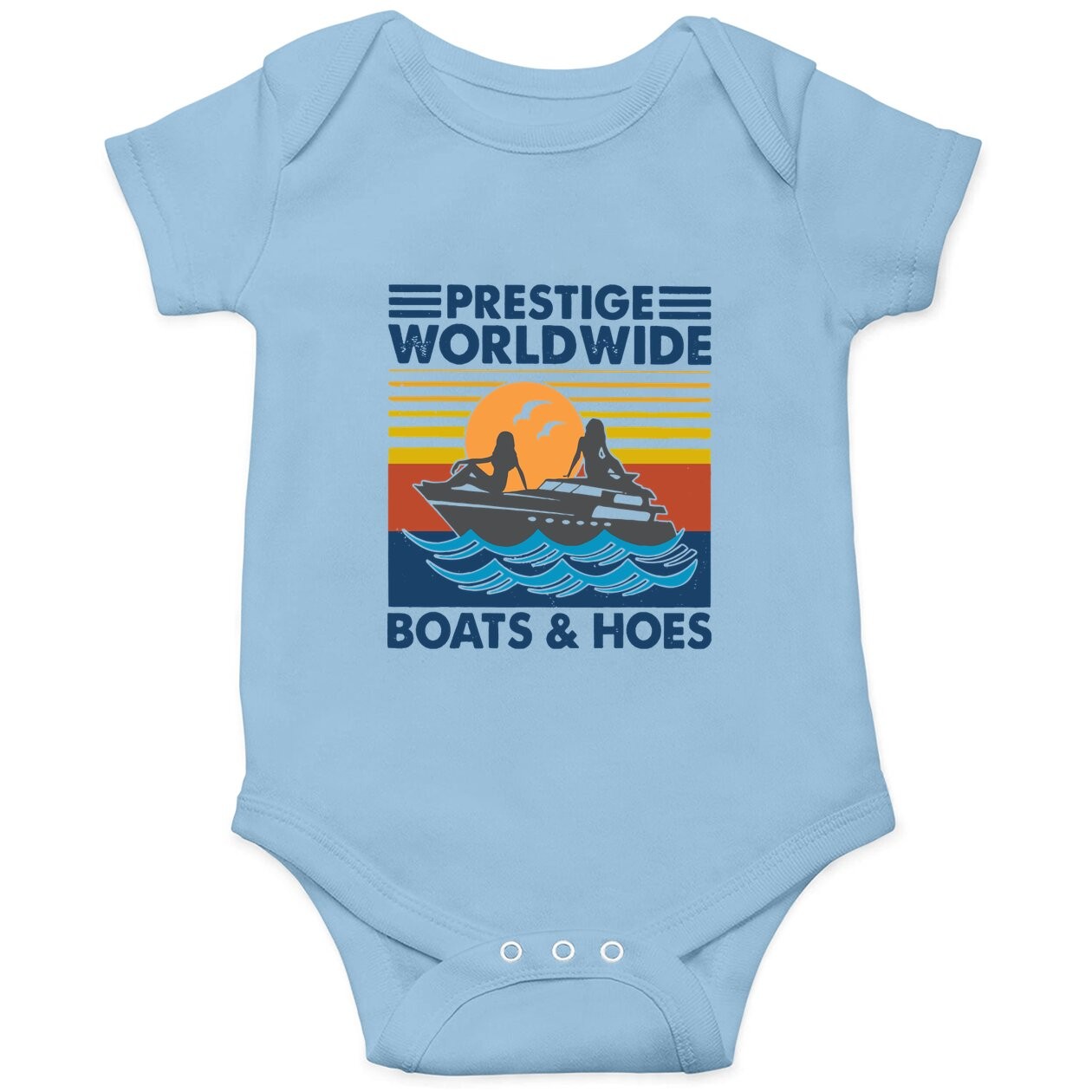 Prestige Worldwide Boats And Hoes Vintage Baby Bodysuit