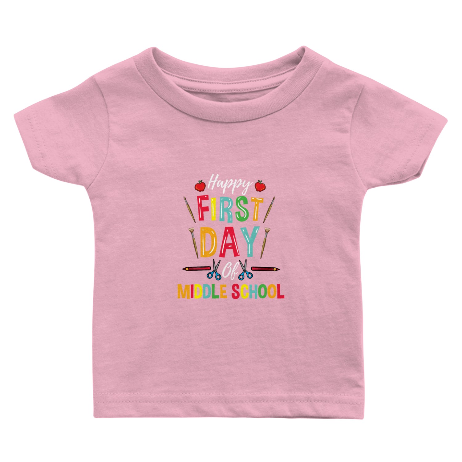Middle School Teacher Happy First Day Of School Baby T Shirts